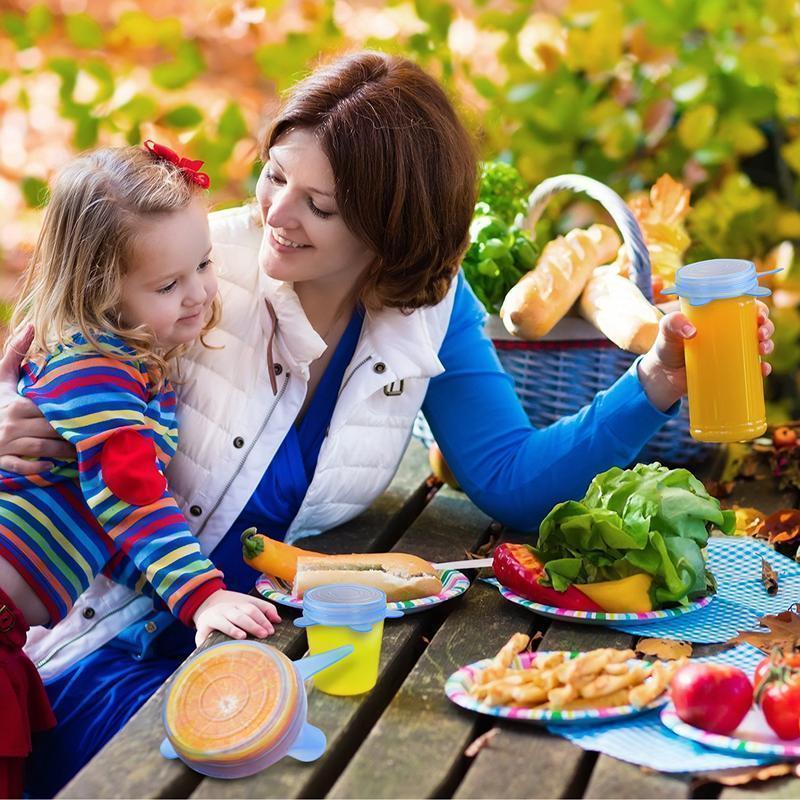Frendorf | Dehnbare Lebensmittelsilikonabdeckung, 6 Stück