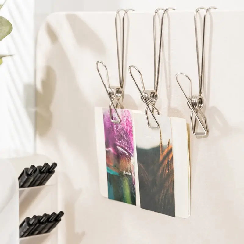 Frendorf | 10er-Set Edelstahl-Clips mit Haken – Praktisch & Rostfrei