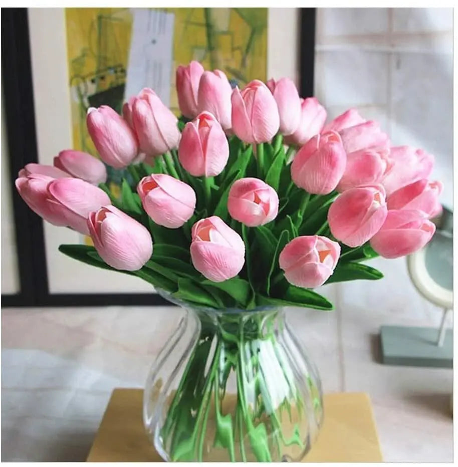 Frendorf | 10er-Set Künstliche Tulpen aus Latex – Stilvolle und langlebige Dekoblüten