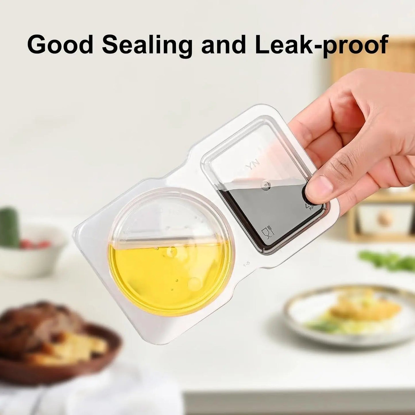 Frendorf | 10er-Set Wiederverwendbare Snackbehälter (130 ml) – Mit Doppelkammer & Auslaufschutz