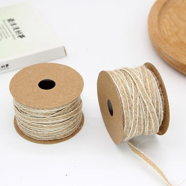 Frendorf | 10M/Rolle Breite 0,5 cm Jute-Burlap-Rollen Hessian Band mit Spitze Vintage Rustikale Hochzeitsdekoration