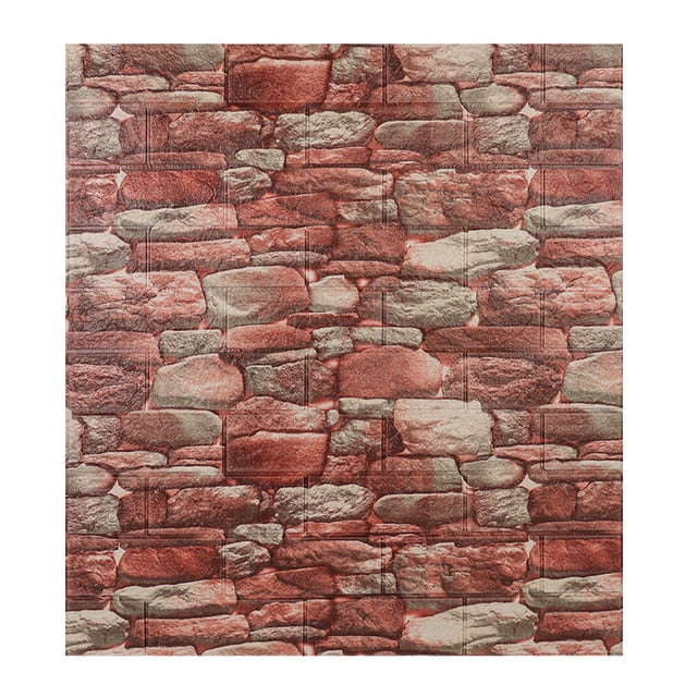 Frendorf | 10 Stück 3D Ziegelwand Aufkleber Wasserdicht Selbstklebende Wand Aufkleber