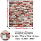 Frendorf | 10 Stück 3D Ziegelwand Aufkleber Wasserdicht Selbstklebende Wand Aufkleber