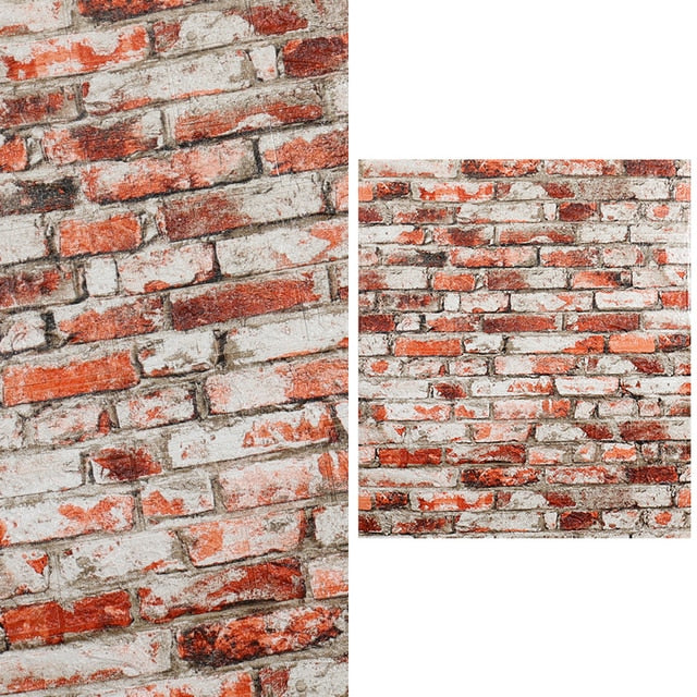Frendorf | 10 Stück 3D Ziegelwand Aufkleber Wasserdicht Selbstklebende Wand Aufkleber