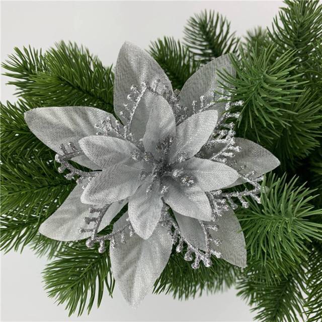 Frendorf | 10 Stück Künstliche Weihnachtsblumen Baumdeko