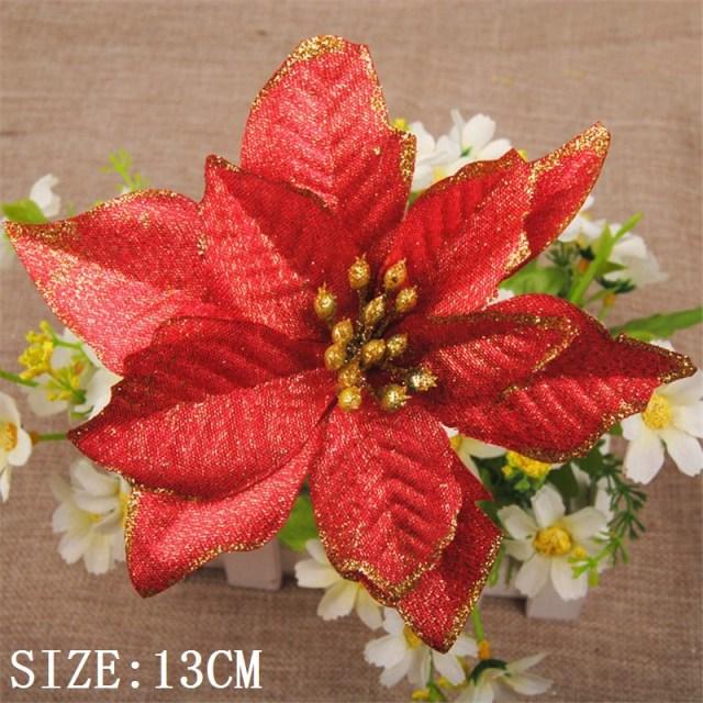 Frendorf | 10 Stück Künstliche Weihnachtsblumen Baumdeko