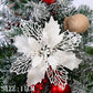 Frendorf | 10 Stück Künstliche Weihnachtsblumen Baumdeko
