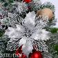 Frendorf | 10 Stück Künstliche Weihnachtsblumen Baumdeko