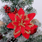 Frendorf | 10 Stück Künstliche Weihnachtsblumen Baumdeko