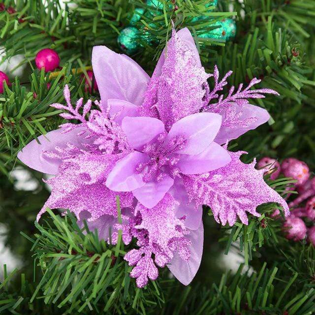 Frendorf | 10 Stück Künstliche Weihnachtsblumen Baumdeko