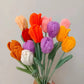 Frendorf | 10 Stück Handgestrickte Häkel-Tulpenblumen