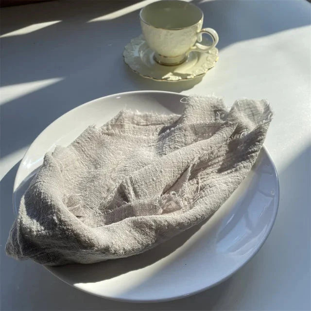 Frendorf | 10Stück Stoffserviette Baumwolle Tischaccessoires Leinenhandtuch Dekoration