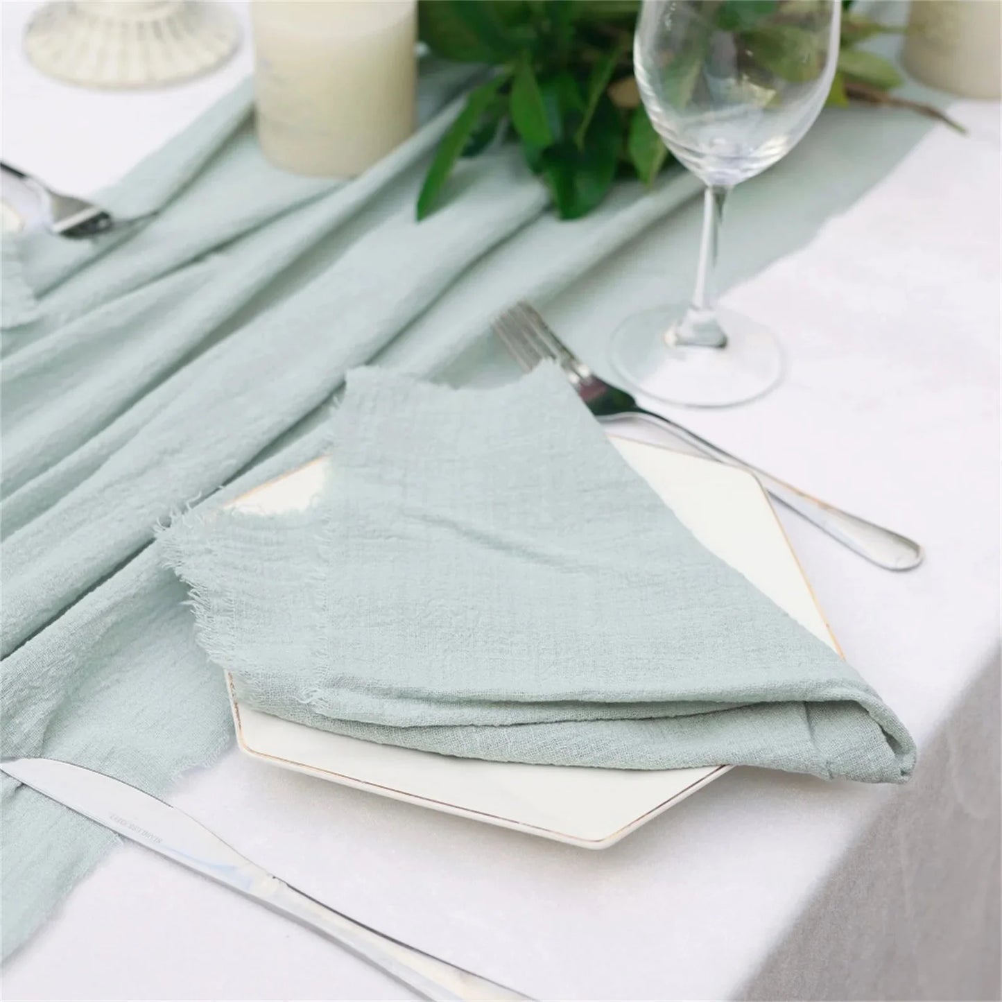 Frendorf | 10Stück Stoffserviette Baumwolle Tischaccessoires Leinenhandtuch Dekoration