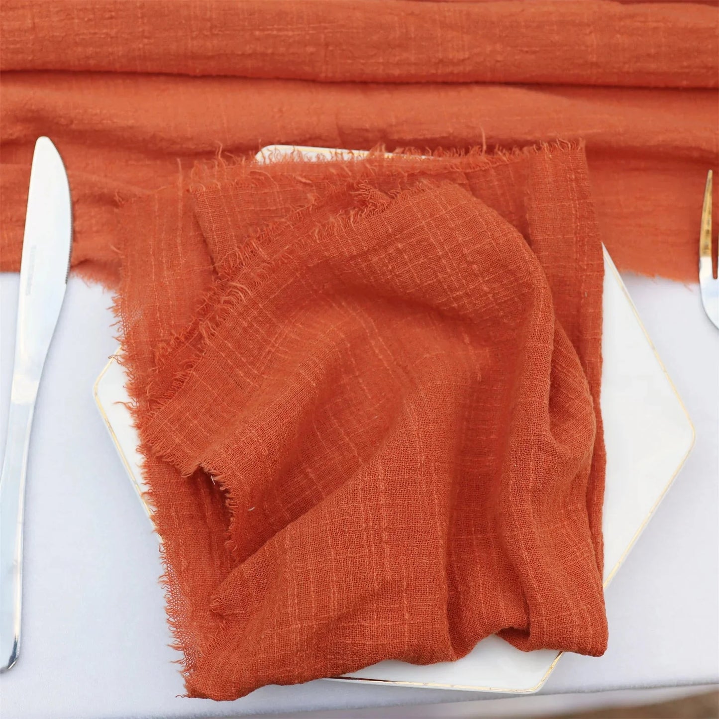 Frendorf | 10Stück Stoffserviette Baumwolle Tischaccessoires Leinenhandtuch Dekoration