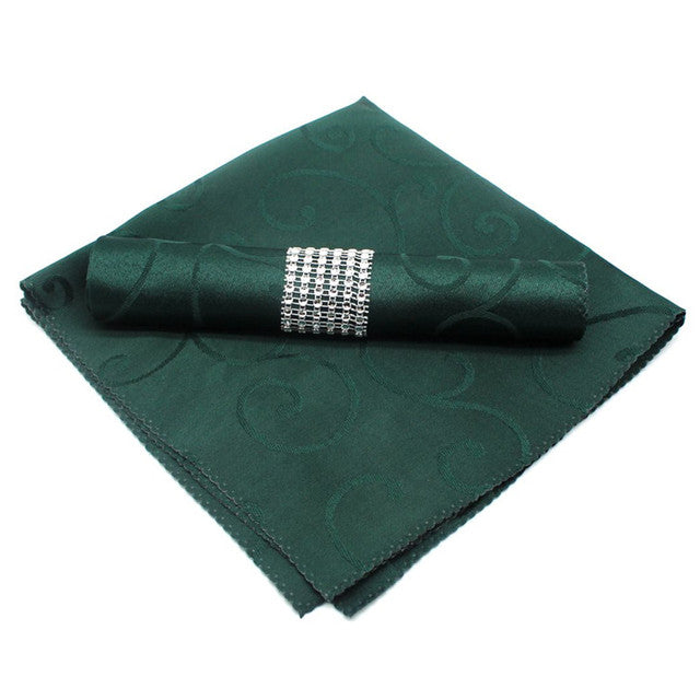 Frendorf | 10 Stück Polyester Jacquard Tisch Servietten Abendessen Servietten Taschentücher