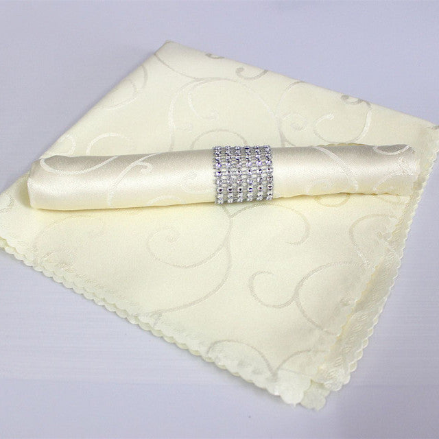 Frendorf | 10 Stück Polyester Jacquard Tisch Servietten Abendessen Servietten Taschentücher