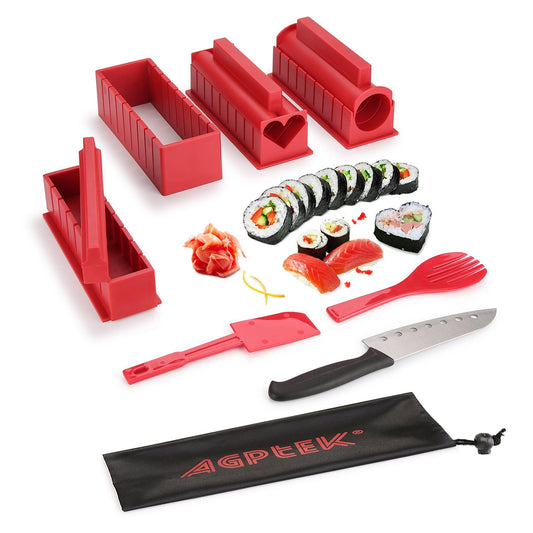 Frendorf | 11-teilig: Sushi-Maker-Set Sushi-Rollen mit hochwertigem Sushi-Messer