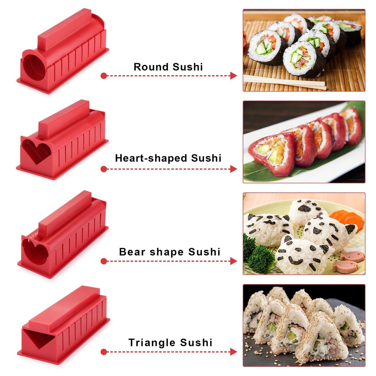 Frendorf | 11-teilig: Sushi-Maker-Set Sushi-Rollen mit hochwertigem Sushi-Messer