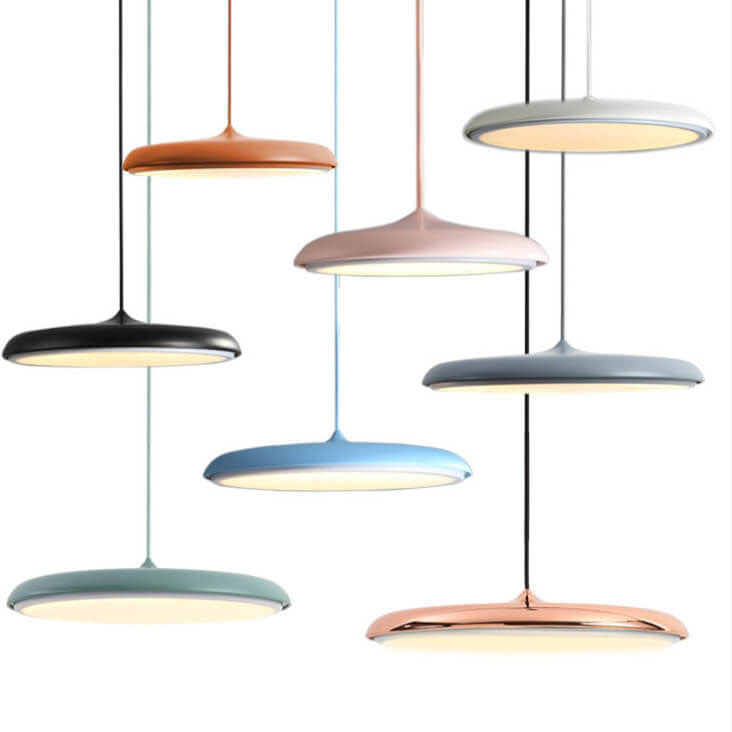 Macaron Flying Saucer Metall LED Pendelleuchte