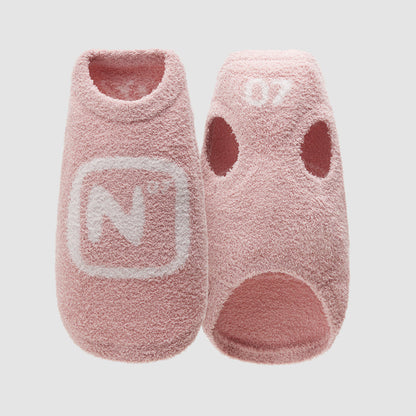 Gemütliches gestricktes passendes lockiges Plüsch-Loungewear-Set für Haustiere und Besitzer