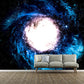 Frendorf | Whole Flaring Nebula Wandtapete für Schlafzimmer Sterne Wanddekoration in Blau und Braun, Wasserabweisend