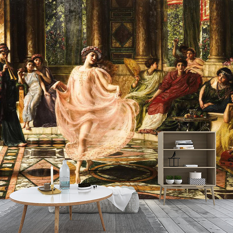 Frendorf | Grote Klassieke Muurwanddecoratie in Bruin Fairy Lady Wandbekleding, Persoonlijke Maat Beschikbaar