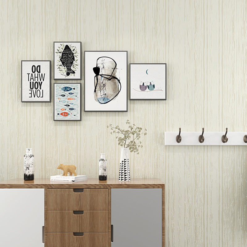Holzoptik Wandverkleidung in sanfter Farbe Vliesstofftapete für Zuhause, 3,2 m², abziehen und aufkleben