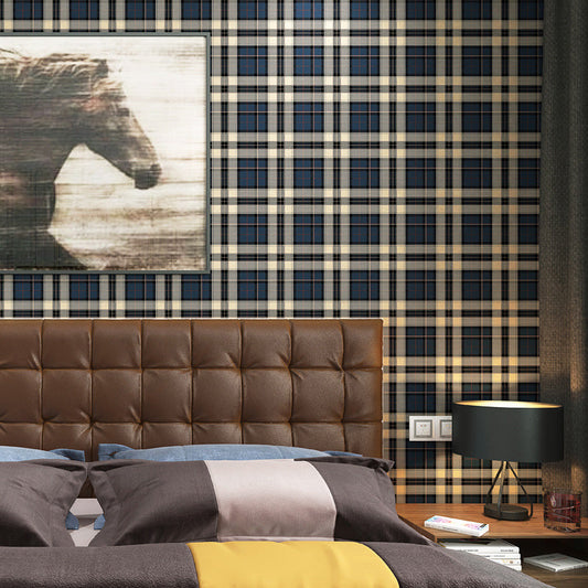 Gitterdesign Wanddekoration in sanften Farben Vliesstoff Tapete für das Arbeitszimmer, 33' x 20,5"