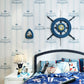 Frendorf | 33' x 20,5" Moderne Wallpaper Rolle für Kinderzimmer mit Totem- und vertikalem Streifenmuster in sanften Farben