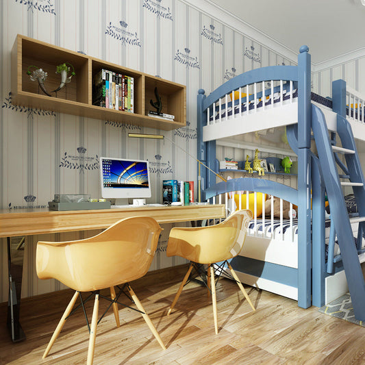 Frendorf | 33' x 20,5" Moderne Wallpaper Rolle für Kinderzimmer mit Totem- und vertikalem Streifenmuster in sanften Farben