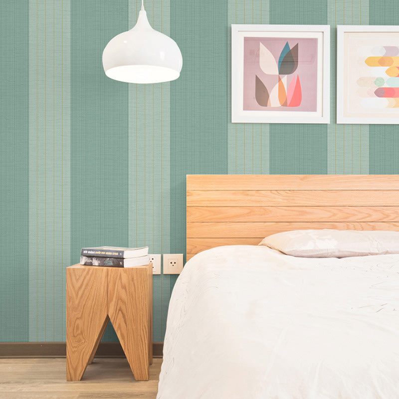 Postmoderne Tapetenrolle in neutraler Farbe Vertikale Streifen Wandverkleidung für das Schlafzimmer, 20,5"W x 33'L