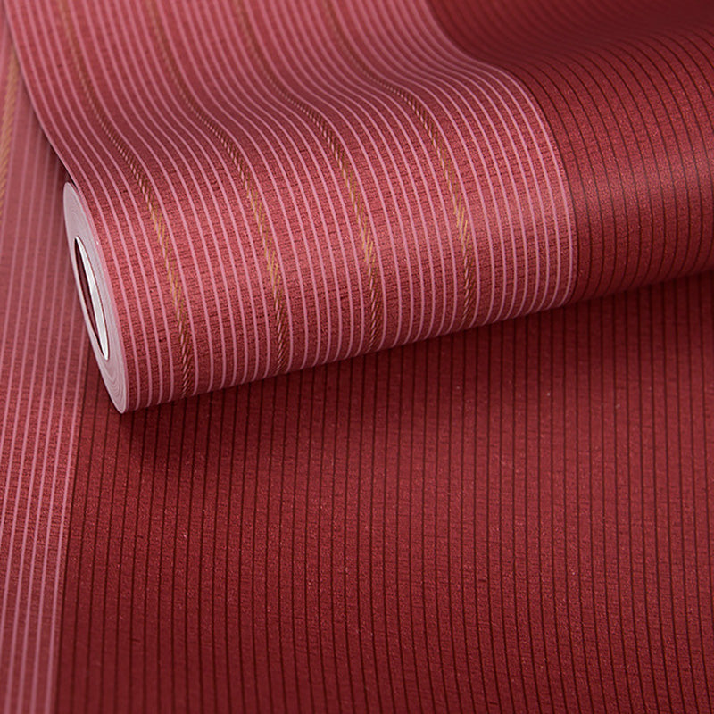 Postmoderne Tapetenrolle in neutraler Farbe Vertikale Streifen Wandverkleidung für das Schlafzimmer, 20,5"W x 33'L