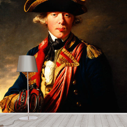 Frendorf | Braun und Rot Gentleman Wandtapete Fleckenbeständige Wandverkleidung für das Wohnzimmer