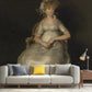 Illustration Fairy Lady Wandgemälde Enorme Wandverkleidung für das Wohnzimmer, Personalisierte Größe Verfügbar