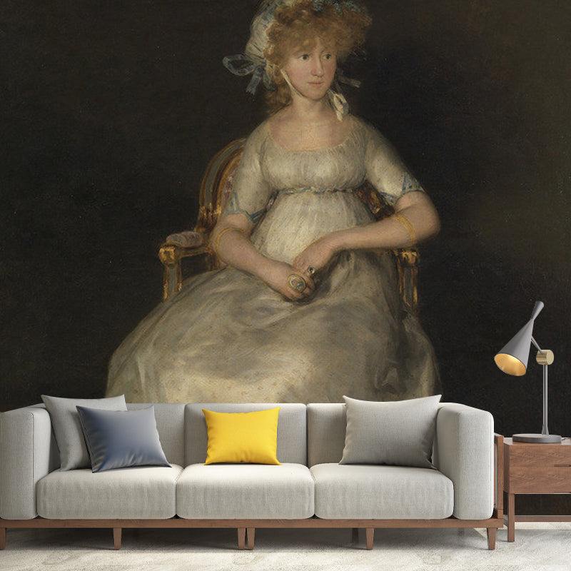 Illustration Fairy Lady Wandgemälde Enorme Wandverkleidung für das Wohnzimmer, Personalisierte Größe Verfügbar