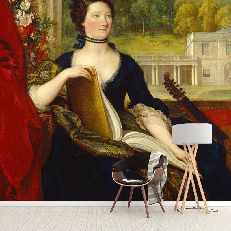 Frendorf | Hele Dames Muurbehang voor Gastenkamer Olieverf Wandkunst in Meerkleurig, Vlekbestendig