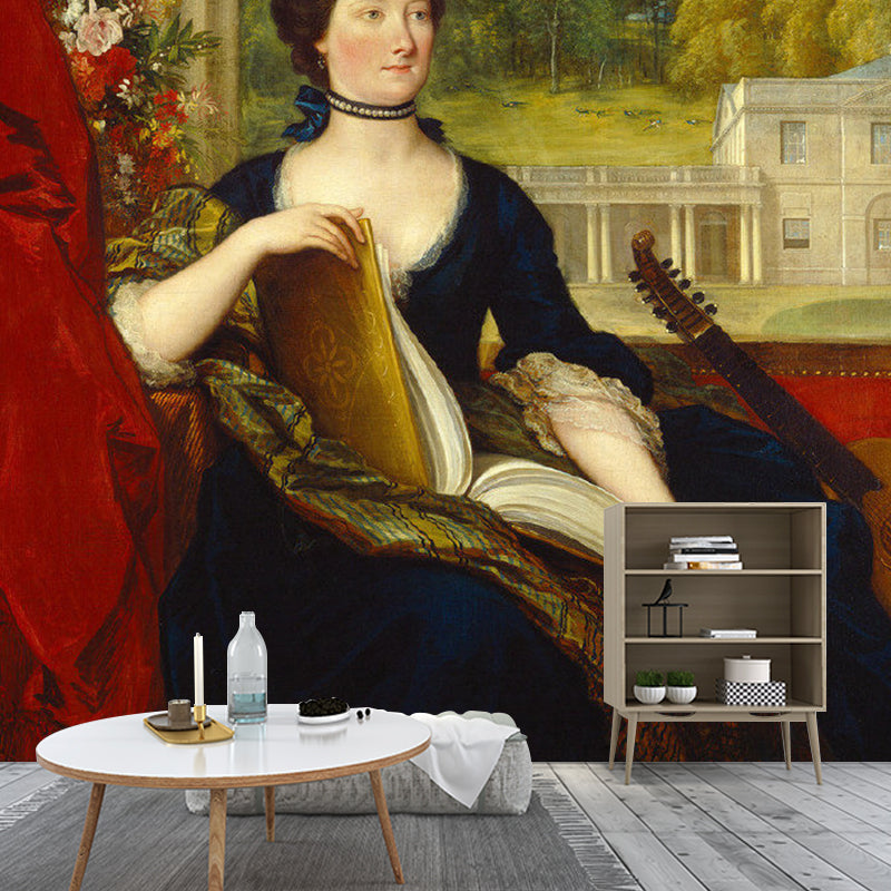 Frendorf | Hele Dames Muurbehang voor Gastenkamer Olieverf Wandkunst in Meerkleurig, Vlekbestendig