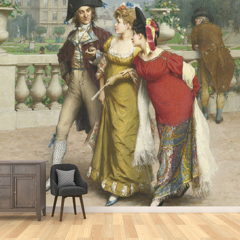 Frendorf | Whole Classic Wandmural Aufkleber in Braun Lady und Gentleman Wanddeko, Maßgeschneidert
