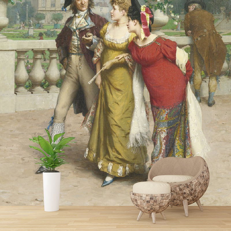 Frendorf | Whole Classic Wandmural Aufkleber in Braun Lady und Gentleman Wanddeko, Maßgeschneidert