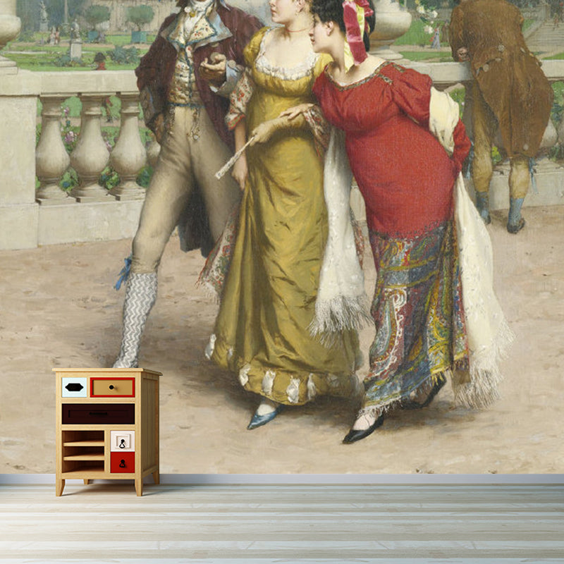 Frendorf | Whole Classic Wandmural Aufkleber in Braun Lady und Gentleman Wanddeko, Maßgeschneidert