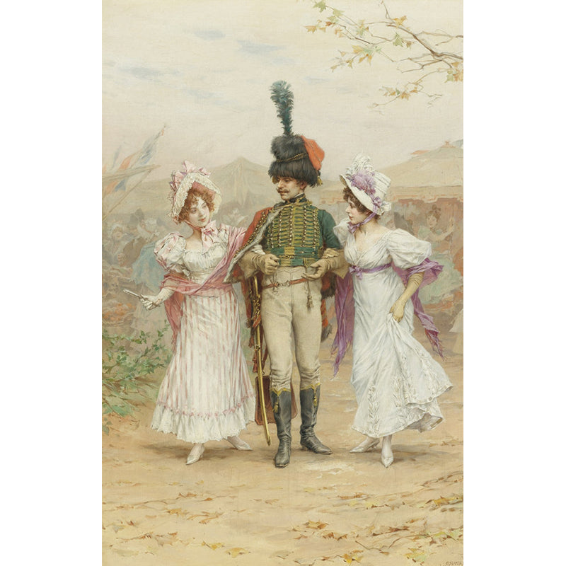 Frendorf | Wasserdicht Lady und Gentleman Wandtapete maßgeschneiderter Druck Klassische Wandkunst für die Heimdekoration