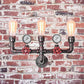 Frendorf | PipeLume Industrielle Wandleuchte | Retro Metallrohr-Design | 2/3-flammige Wandlampe | Vintage Deko