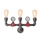 Frendorf | PipeLume Industrielle Wandleuchte | Retro Metallrohr-Design | 2/3-flammige Wandlampe | Vintage Deko
