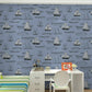 Frendorf | 20,5" x 33' Meer Wallpaper Rolle für Kinder Cartoon Segelboote Wanddeko in sanften Farben, schmutzabweisend