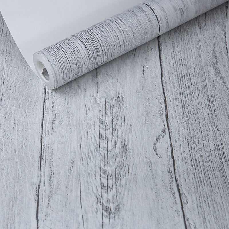Holzstreifen Wandverkleidung in neutraler Farbe Vliesmaterial Tapete für Café, 57,1 Quadratfuß.