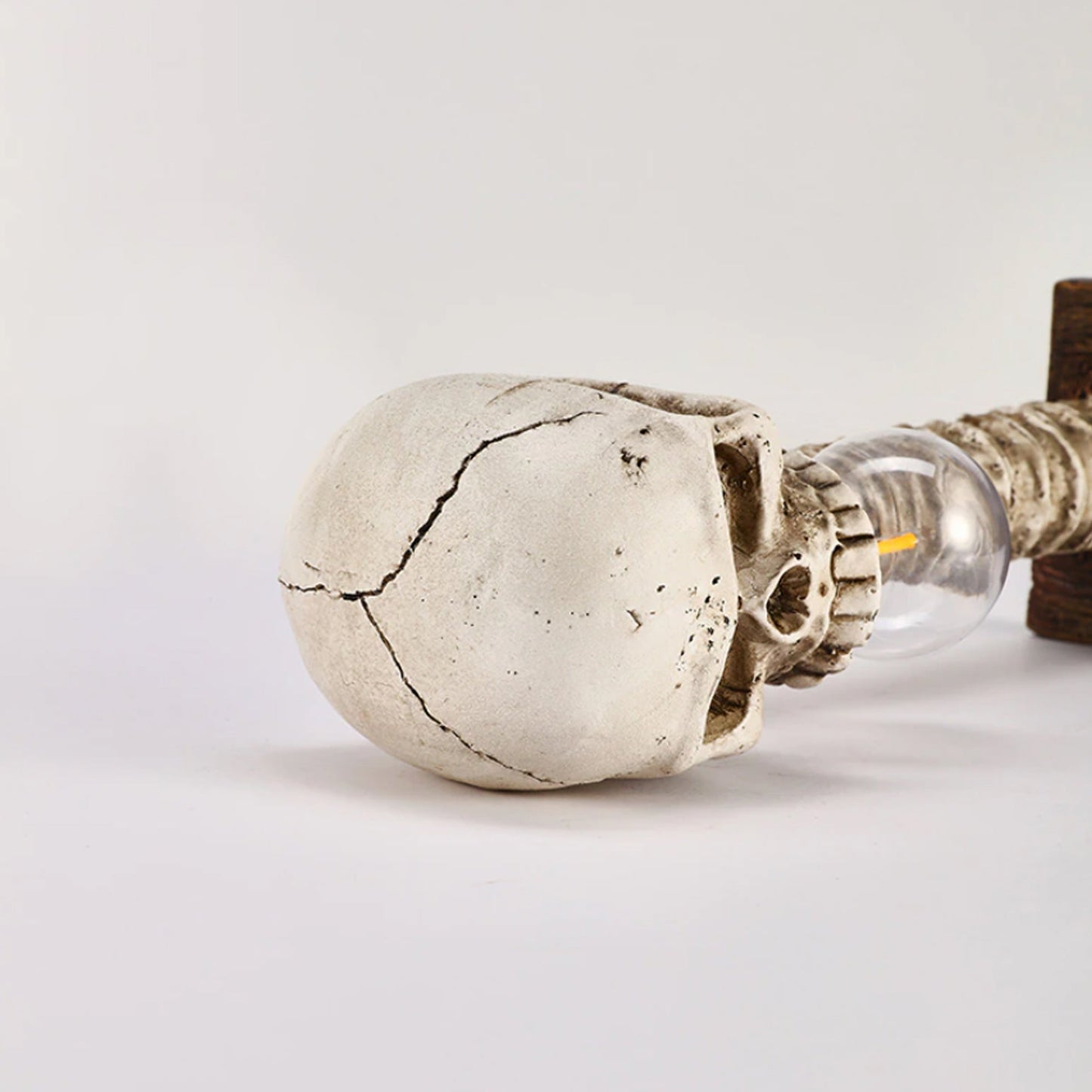 Horror-Skelett mit Wirbelsäulenlampe