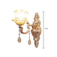 Florale Schlafzimmerscone Lichtarmatur Traditionelle Einzelne Kristallglas Wandbeleuchtung Idee in Gold