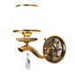 Frendorf | 1/2-Birnen Tapered Wandlicht Fixture Postmodern Weiß Glas Wand Scone Beleuchtung mit Kristall Tropfen