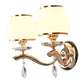 Frendorf | 1/2-Birnen Tapered Wandlicht Fixture Postmodern Weiß Glas Wand Scone Beleuchtung mit Kristall Tropfen