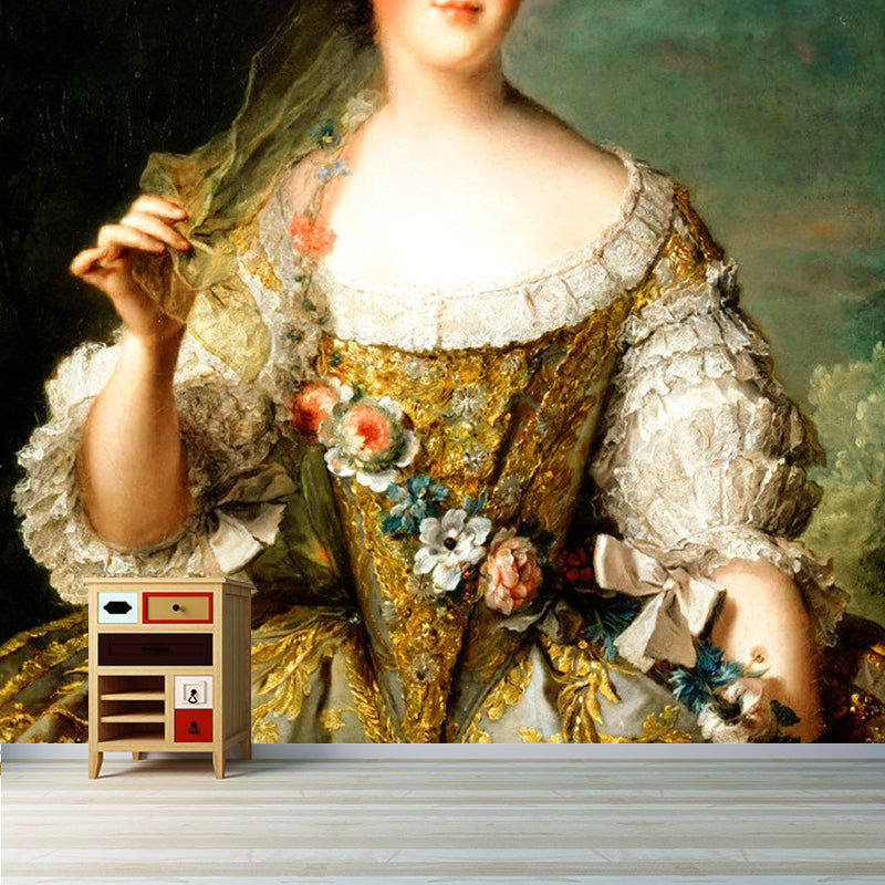 Frendorf | Braun und Weiß Nostalgisches Wandtapete Extra Groß Damen Wandverkleidung für Wohnzimmer